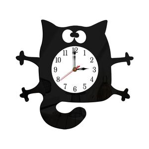 Design moderno orologio da parete a singolo volto cartone animato stile Art Deco a batteria per ufficio e camera da letto a scopo decorativo - Product Image 2