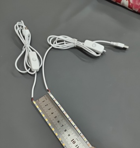 Bande lumineuse LED COB rigide 5V auto-adhésive USB avec interrupteur, éclairage linéaire haute densité pour base en bois, armoire de cuisine et chambre à coucher - Product Image 6