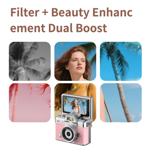 Cámara Digital CCD para Niños, Resistente y Ligera, 24MP, 1080P HD, <span class=keywords><strong>Pantalla</strong></span> Abatible, Grabación de Video en Ángulo de 90°, Recompensa para Jardín de Infancia, para Actividades al Aire Libre - Product Image 4