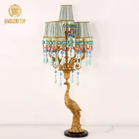 Lampe de table classique en forme de paon, bijouterie w, éclairage décoratif sur une branche d'arbre, pièce de centre de table
