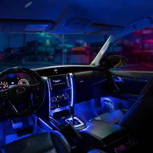 SJC 64 couleurs Lumière ambiante dynamique pour voiture Convient à <span class=keywords><strong>Toyota</strong></span> <span class=keywords><strong>Fortuner</strong></span> 2016-2023 Lumière d'ambiance intérieure pour la décoration Mise à niveau - Product Image 3