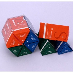 Caja de Regalo de Papel Plegable Personalizada, Caja de Embalaje Cosmética de Cartón Triangular Hexagonal - Product Image 5