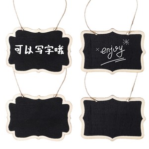 Mini panneau noir double face en bois à suspendre avec ficelle pour décoration intérieure, artisanat, étiquettes cadeaux - Product Image 5