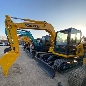 Mini-excavatrice hydraulique sur chenilles Komatsu PC60 d'occasion, presque neuve, faible nombre d'heures, 6 tonnes, pour travaux de terrassement - Product Image 1