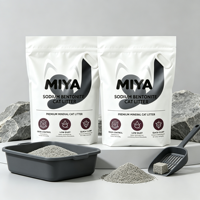 Litière pour chat agglomérante de qualité supérieure en bentonite, sans poussière de sodium, forte durabilité, contrôle des odeurs, formule minérale naturelle, non parfumée