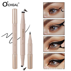 O'CHEAL Stylo Eyeliner Double <span class=keywords><strong>Pointe</strong></span> Précision Fine + Pochoir Aile Préformé pour un Traçage Facile des Yeux de Chat en 3 Secondes - Product Image 4