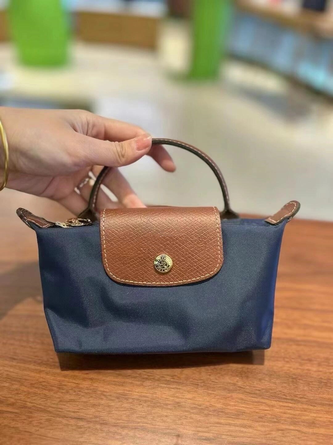 Mini tracolla traforata blu navy