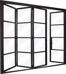 ราคาโรงงานจีน ดีไซน์ล่าสุด หน้าต่างเหล็กพับได้ กระจกพับแบบแมนนวล - Product Image 4