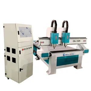 CA-1325 Multihead 1300*2500mm wood cnc router / woodworking sports equipment cutting machine for selling