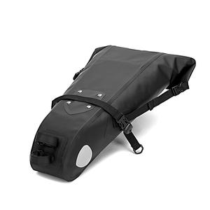 Bolsa trasera para sillín de bicicleta Aurora, color negro, resistente al agua, gran capacidad, correas ajustables para equipo de ciclismo de montaña y carretera - Product Image 5