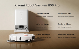 Robot aspirateur XM H50 Pro 15000Pa, aspiration puissante, station double robotisée tout-en-un, navigation LDS, contrôle par application, balayage et lavage - Product Image 2