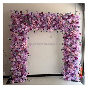 Arcos de Flores Artificiales Blancos y Verdes con Rosas para Decoración de Entrada de Bodas y Hogar - Product Image 4