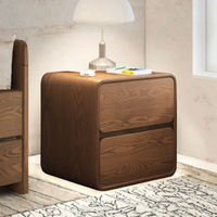 Nouvelle table de chevet de luxe moderne et minimaliste en bois massif 2026 |   Armoire de chevet simple et compacte, organisateur de meubles pour la maison