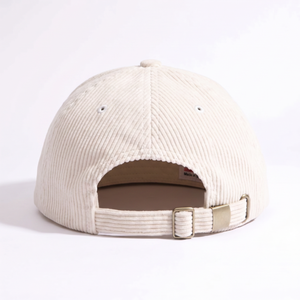 Casquette en velours côtelé non structurée à 5 panneaux avec logo brodé personnalisé OEM et fermeture snapback à cordon - Product Image 5