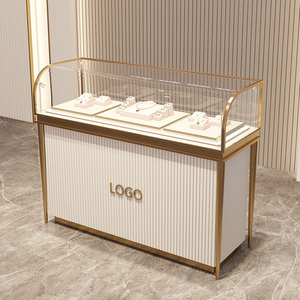 Vetrina di Lusso di Alta Gamma con Illuminazione LED, Vetro Trasparente, Oro, Argento, Acciaio Inossidabile per Gioielli, Orologi e Giada - Product Image 3