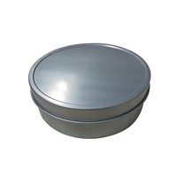 Boîte en métal ronde vide 80x29mm, boîte en métal gris, conteneur en métal rond personnalisé avec logo imprimé pour l'emballage de bougies, de biscuits, de bonbons, de cadeaux