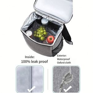 Sac isotherme à fermeture éclair personnalisé avec logo, idéal pour le style de vie, imperméable, pour la bière, les pique-niques, les sorties en plein air, sac à dos isotherme pour le déjeuner - Product Image 3