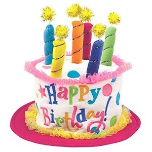 Jouet en peluche pour enfants, créatif et coloré, cadeau d'<span class=keywords><strong>anniversaire</strong></span> pour enfants, personnalisé, chapeau en peluche souple avec gâteau et bougies - Product Image 3