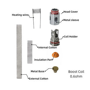 精密金属交換コイル ユニバーサルアクセサリー ブーストコイル 0.4オーム 0.6オーム ハードウェアメッシュコイルパーツの完全なセット - Product Image 2