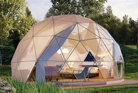 Tente de réception de luxe pour mariage, chapiteau de sol imperméable en PVC, tente d'événement pour salon professionnel, tente de camping extérieure, tente de glamping, dôme géodésique, tente hôtelière