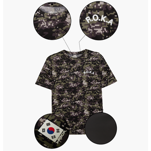 Camiseta de manga corta con camuflaje digital coreano ROKA, estilo deportivo táctico, informal, para deportes y gimnasio, para hombre - Product Image 2