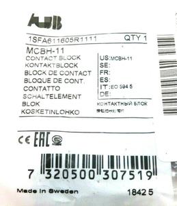 全新 <span class=keywords><strong>3</strong></span> 件装 1SFA611605R111wbr1 接触块 MCBH-11 - Product Image 2
