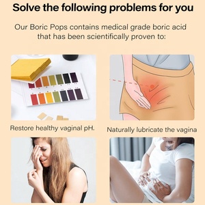 Suplementos de Ácido Bórico de Marca Privada Cápsulas Vaginais Cápsulas de Ácido Bórico Poder <span class=keywords><strong>Detox</strong></span> Limpeza Vaginal Yoni Pops - Product Image 5