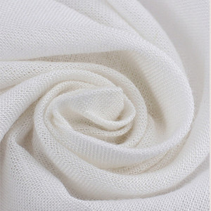 Bán Tẩy Trắng Polyester Cotton Linen Sheer Vải Trắng Vải Linen Cho Nhà Dệt Đồng Bằng Dệt Rèm Cho Bộ Đồ Giường Cho Cô Gái - Product Image 2