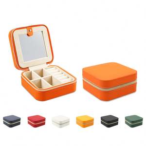 Wholesale PU Leather Jewelry <b>Storage</b> Box Customized Jewellery Necklace <b>Earring</b> Packaging Wedding Ring Box Jewelry Packaging - Product Image 6