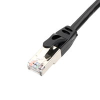 UL2835 24AWG 4 paires de câbles Ethernet RJ45 blindés STP noirs conducteurs en cuivre isolés en PVC pour applications électroniques