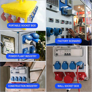 <span class=keywords><strong>Prise</strong></span> industrielle étanche IP44 IP67 de haute qualité adaptée à l'<span class=keywords><strong>adaptateur</strong></span> d'alimentation 16A 32A 63A 3P 4P 5P 220-250V 110V - Product Image 6