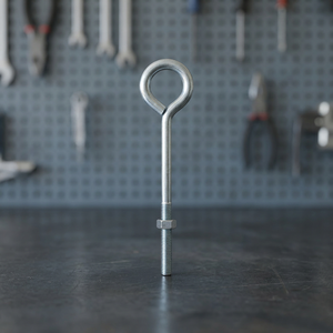Boulon à œil soudé en acier M8, norme ISO, finition zinguée, application industrielle, marque HANLIX, modèle 1370124 - Product Image 2