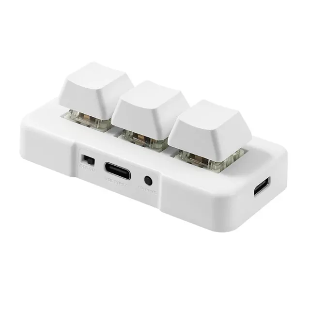 3-key Mini MK321BT Customized Mechanical Blue Switch Dual Mode USB/ Keyboard for Office Multimedia-CE Certified