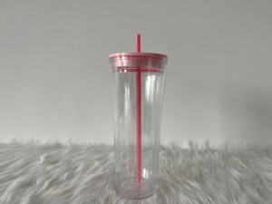 Bouteille d'eau recyclable en acrylique à double paroi à insérer <span class=keywords><strong>photo</strong></span> DIY <span class=keywords><strong>2022</strong></span>, 16 oz, sans BPA, gobelet en plastique 24 oz avec inserts en papier - Product Image 4
