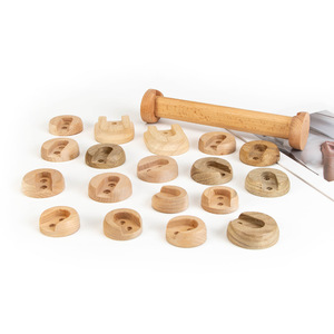 Wood Clothes Hanger Holder <b>Solid</b> <b>Pine</b> Wall Mount Non Detachable <b>Wardrobe</b> Cabinet Hanging Rod Base Fixing Support - Product Image 1