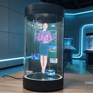 <span class=keywords><strong>Écran</strong></span> de <span class=keywords><strong>projection</strong></span> cylindrique en alliage d'aluminium holographique SMX, prêt à l'emploi, avec télécommande, offrant des effets visuels 3D - Product Image 1