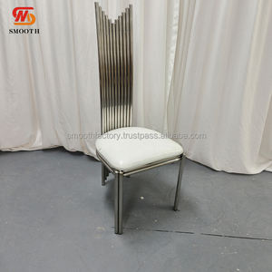 Wholesale SMOOTHSilver White Stainless Steel <b>Chair</b> for <b>Outdoor</b> Durable Restaurant Hotel Wedding Event Banquet Furniture - Product Image 6