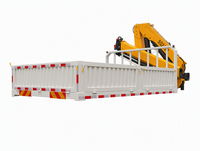 Grue de camion pliante à 4 sections de 8 tonnes, couple de 167 kN.m, grue de camion de 15 m de hauteur pour le chargement de matériaux de construction