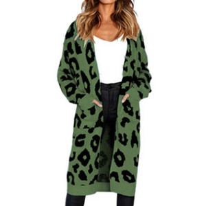 Suéter Cárdigan Holgado con Estampado de Leopardo Multicolor y Lunares para Mujer, Otoño/Invierno 2021 - Product Image 2
