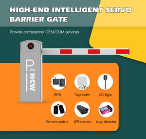 Barrière de parking intelligente extérieure HCW, barrière automatique <span class=keywords><strong>électronique</strong></span> à vitesse réglable, barrière à flèche en acier, moteur 24V DC - Product Image 1
