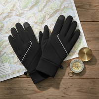 Gants de fitness d'hiver à écran tactile pour la course à pied, le cyclisme et le travail-Motif thermique antidérapant coupe-vent pour les scènes d'extérieur