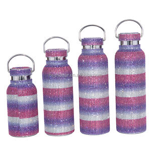 Diamond thermoals Bling bottiglia d'acqua in acciaio inossidabile a doppia parete isolata <span class=keywords><strong>Shinny</strong></span> Glitter bottiglia di strass per le donne Tumbler - Product Image 5