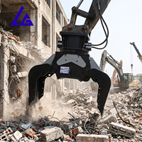 Grappin rotatif hydraulique certifié CE pour bois, avec rotateur, attache pour excavatrice de 10 à 20 tonnes