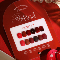 Govandi Red-Party Ensemble de vernis à ongles gel UV 6 couleurs Collection Fournisseurs professionnels d'ongles Vente en gros Marque privée Ensemble de vernis à ongles gel