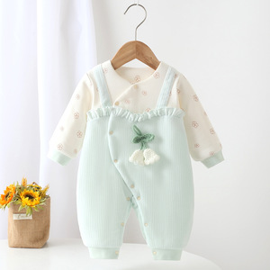 Barboteuse pour bébé fille avec nœud floral pour nouveau-né Printemps automne Barboteuse Noël 1er <span class=keywords><strong>anniversaire</strong></span> <span class=keywords><strong>Combinaison</strong></span> bébé - Product Image 6