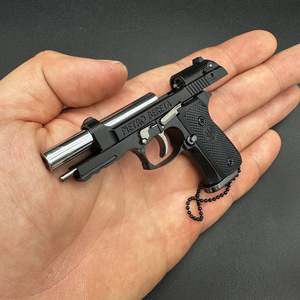 Portachiavi con Modello di Pistola Beretta M92F in Lega, Scala 1:3, Smontabile, Senza Stampa - Product Image 3