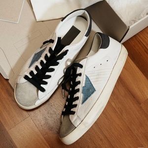 Popular Retro Worn-out Leather Sneakers Contrast Black Heel <b>Cap</b> Suede Skate Trainers For Couples Casual Walking Street Outfits - Product Image 1