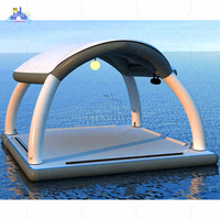 Plateforme flottante gonflable avec tente flottante, tente de radeau gonflable, tente aquatique pour station d'accueil personnalisée