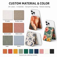 Dompet MagSafe Cetak Kustom, Tempat Kartu Magnetik Personal dengan Penyangga, Pemblokir RFID, Hadiah Natal