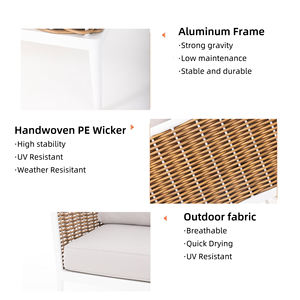 Artire moderno mobili da <span class=keywords><strong>salotto</strong></span> all'aperto Set da <span class=keywords><strong>giardino</strong></span> divano <span class=keywords><strong>in</strong></span> Rattan Set divano da <span class=keywords><strong>giardino</strong></span> divano da esterno - Product Image 3